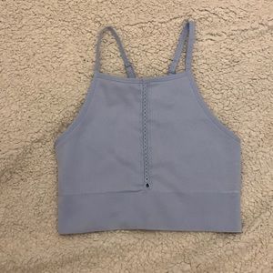 SET Free People Movement Light Blue Ribbed Workout Set